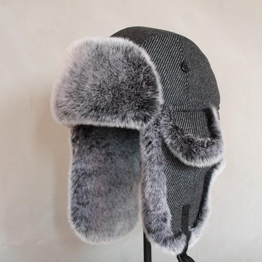 Trending Winter Bomber Hat - With Ear Flaps - Faux Fur Trapper Hat (WH7)