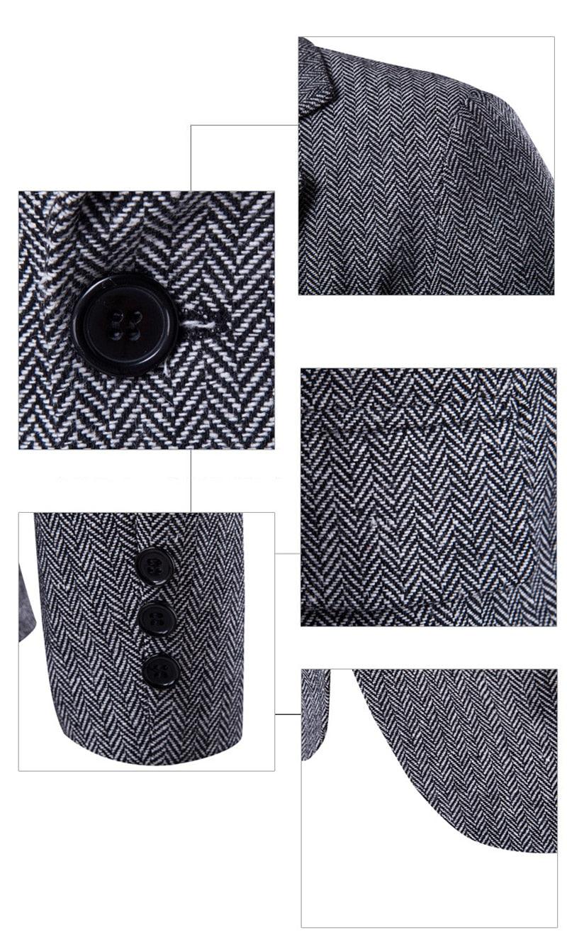 Men's Blazer Jacket - Smart Formal Dinner Cotton Suits - Slim Fit One Button Notch Lapel Casual (T2M)