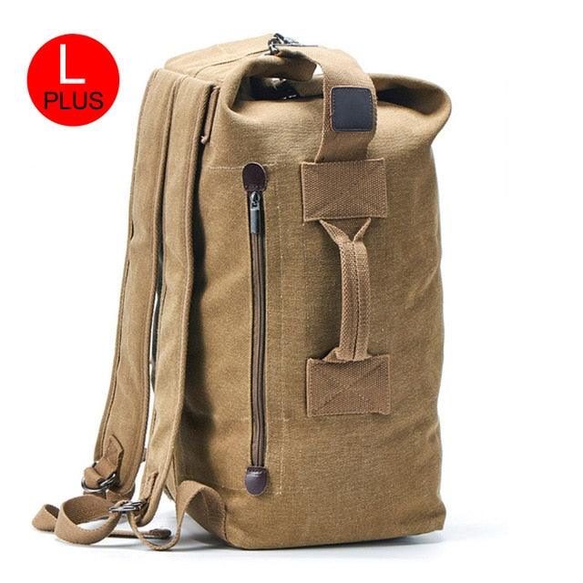 Men's Canvas Backpacks - Multi-purpose Bucket Mountaineering Travel Bag (LT3)(F78)
