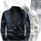 Trending Men's Cotton Linen Shirts - Long Sleeve Casual Slim Collar Shirts - High Quality Summer Beach Shirt (1U8)