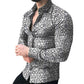 Great Men Shirt - Long Sleeve Top Floral Male Casual Shirts - Summer Autumn Shirts (2U8)(2U11)