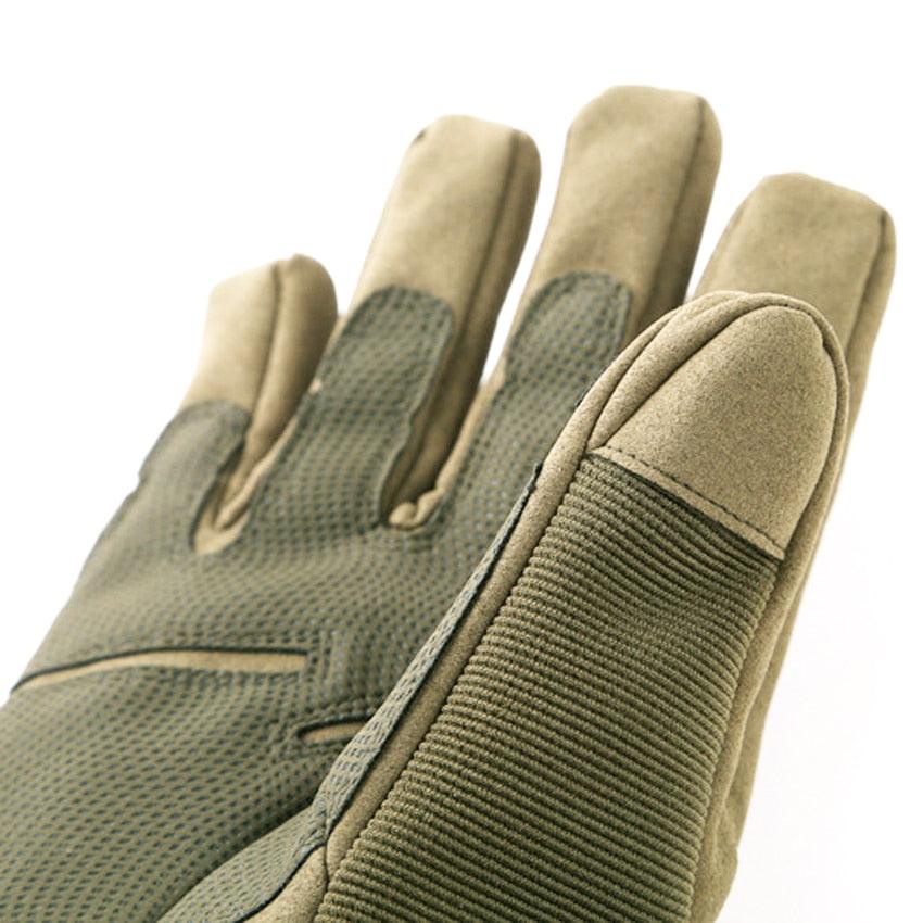 Men's Full Finger Tactical Gloves - Military Army Police Paintball Combat Full Winter Gloves (4AC1)