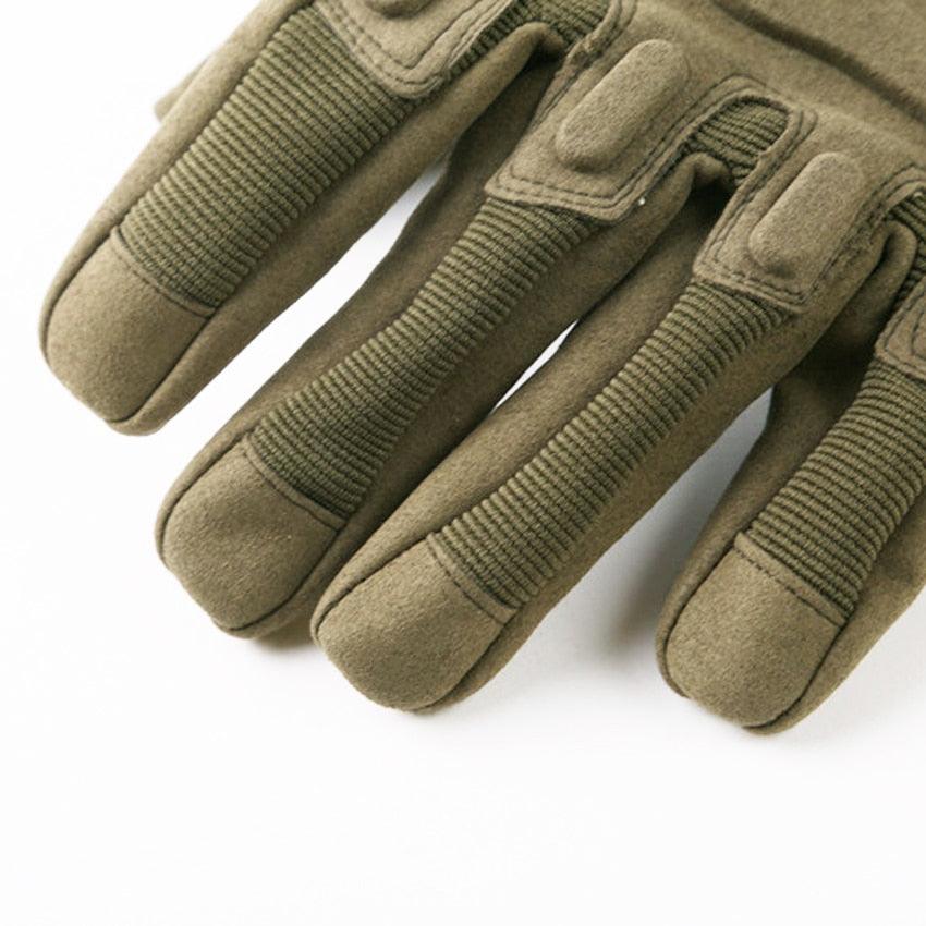 Men's Full Finger Tactical Gloves - Military Army Police Paintball Combat Full Winter Gloves (4AC1)