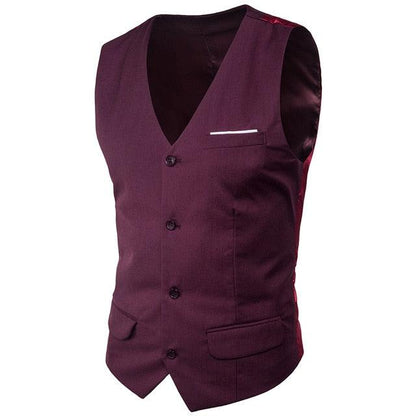 Men's Trending Dress Suit Vest - New Slim Fit V Neck - Tuxedo Vest (T3M)(T4G)(F8)(F10)