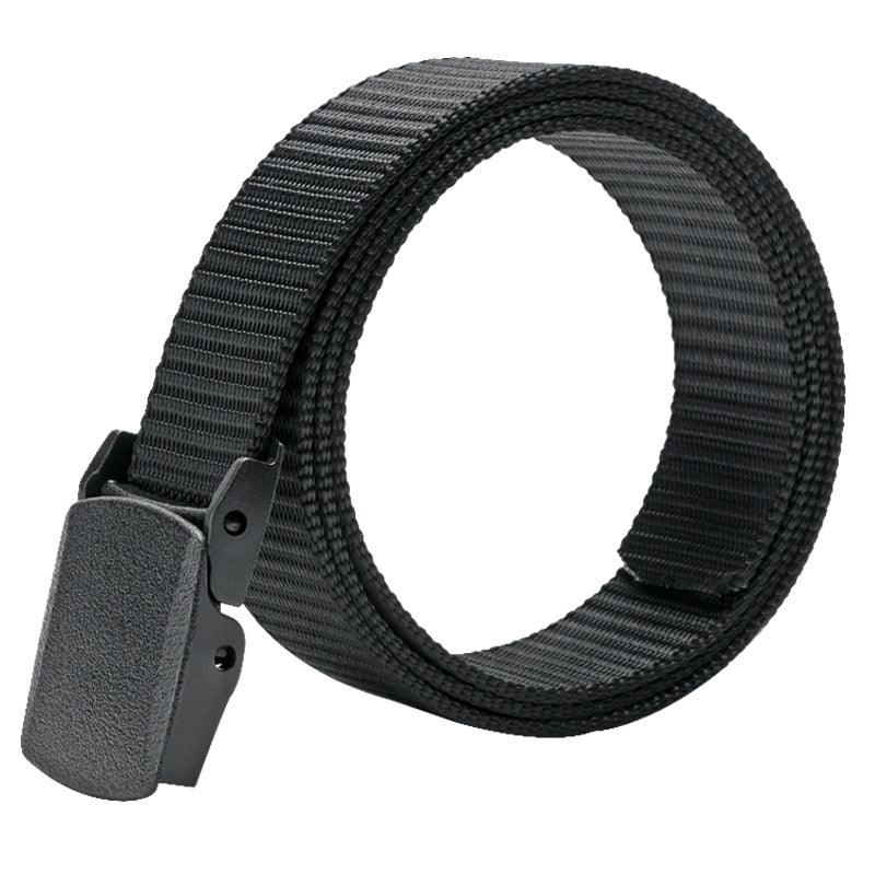 Men's Outdoor Sports Military Tactical Nylon Adjustable Belt - Canvas Waist Belt - With Metal Plastic Buckle (MA1)(F17)
