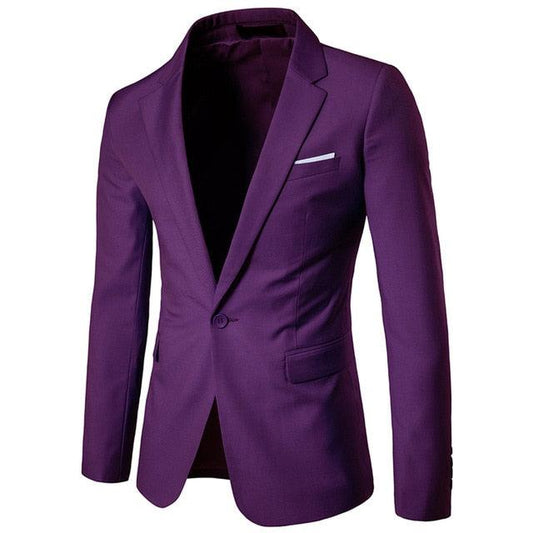 Men's Slim Fit Suit Blazer - New Wedding Business Tuxedo Blazer Jacket (T2M)(CC5)