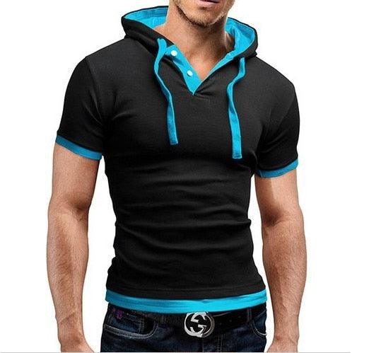 Trending Men's T Shirt - Summer Slim Fitness Hooded Short Sleeved T-Shirt (TM8)