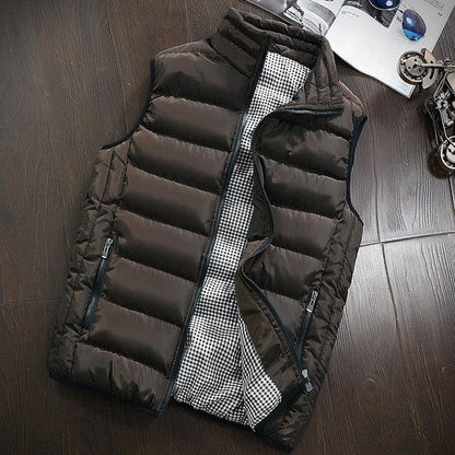 Men's Jacket - Sleeveless Vest - Winter Fashion Casual Slim Coats Vest (D8)(T3M)