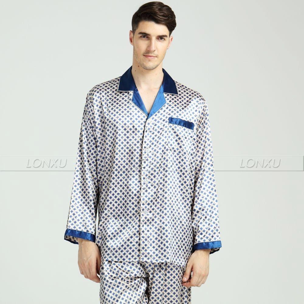 Men's Silk Satin Pajamas Set - Sleepwear Loungewear (TG7)