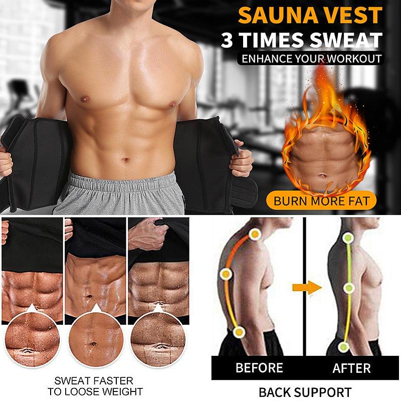 Mens Waist Trainer Corsets Fitness Trimmer Belt Slimming Body Shaper Weight Loss Sauna Sweat Girdle Workout Fat Burner Fajas(FHM1)(1U101)(1U9)(F101)