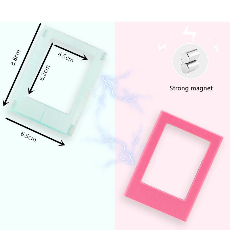 Mini Colorful DIY Magnetic Photo Frame Fridge Refrigerator Magnet Picture Frame for Holding 3 Inch Photos (AD3)