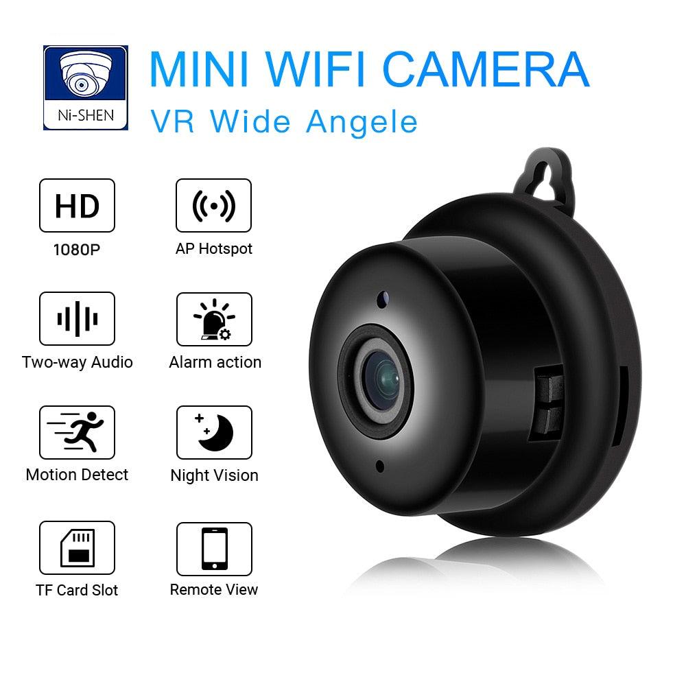 Mini Wifi Camera Smart Auto IR-Cut Night Vision HD Video Motion Sensor Secret Micro Cam IP P2P Security Home Surveillance Webcam (MC8)(F54)