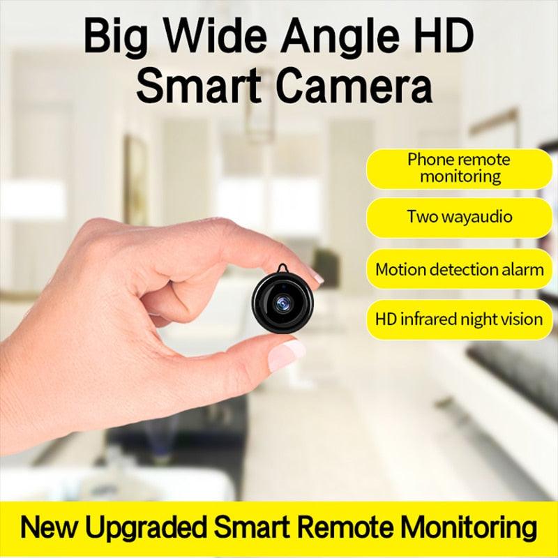 Mini Wifi Camera Smart Auto IR-Cut Night Vision HD Video Motion Sensor Secret Micro Cam IP P2P Security Home Surveillance Webcam (MC8)(F54)