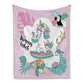 Colorful Unicorn Cartoon Print Flannel Cute Girl Sofa Napping TV Blanket Bedroom Decoration Blanket (D63)(4BM)