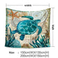 Sea Turtle Wall Tapestry Sea Horse Pattern Home Decorative Bedroom Blanket (4BM)