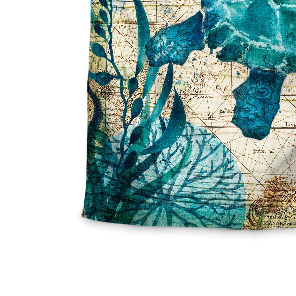 Sea Turtle Wall Tapestry Sea Horse Pattern Home Decorative Bedroom Blanket (4BM)