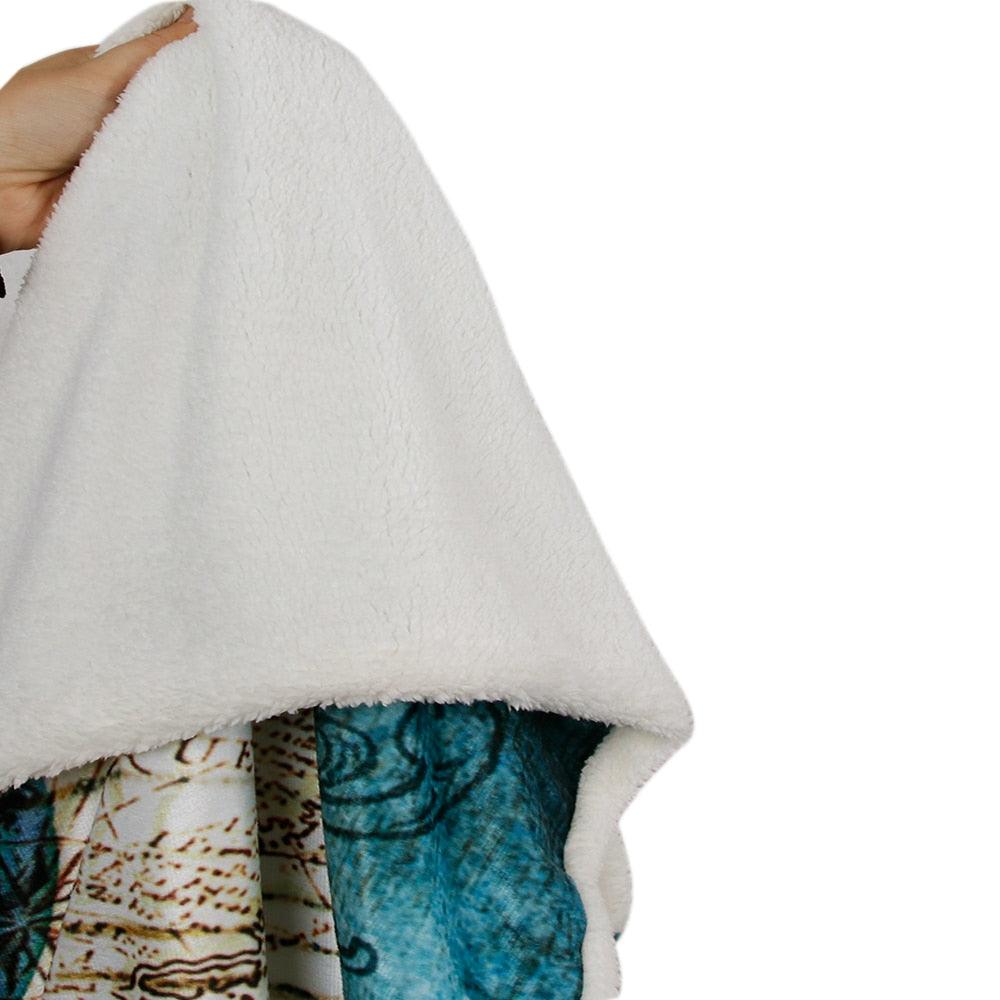 Turtles Hooded Blankets Sherpa Blanket - Soft Plush Wrap Throw Blanket Sofa Home Textile (4BM)(F63)