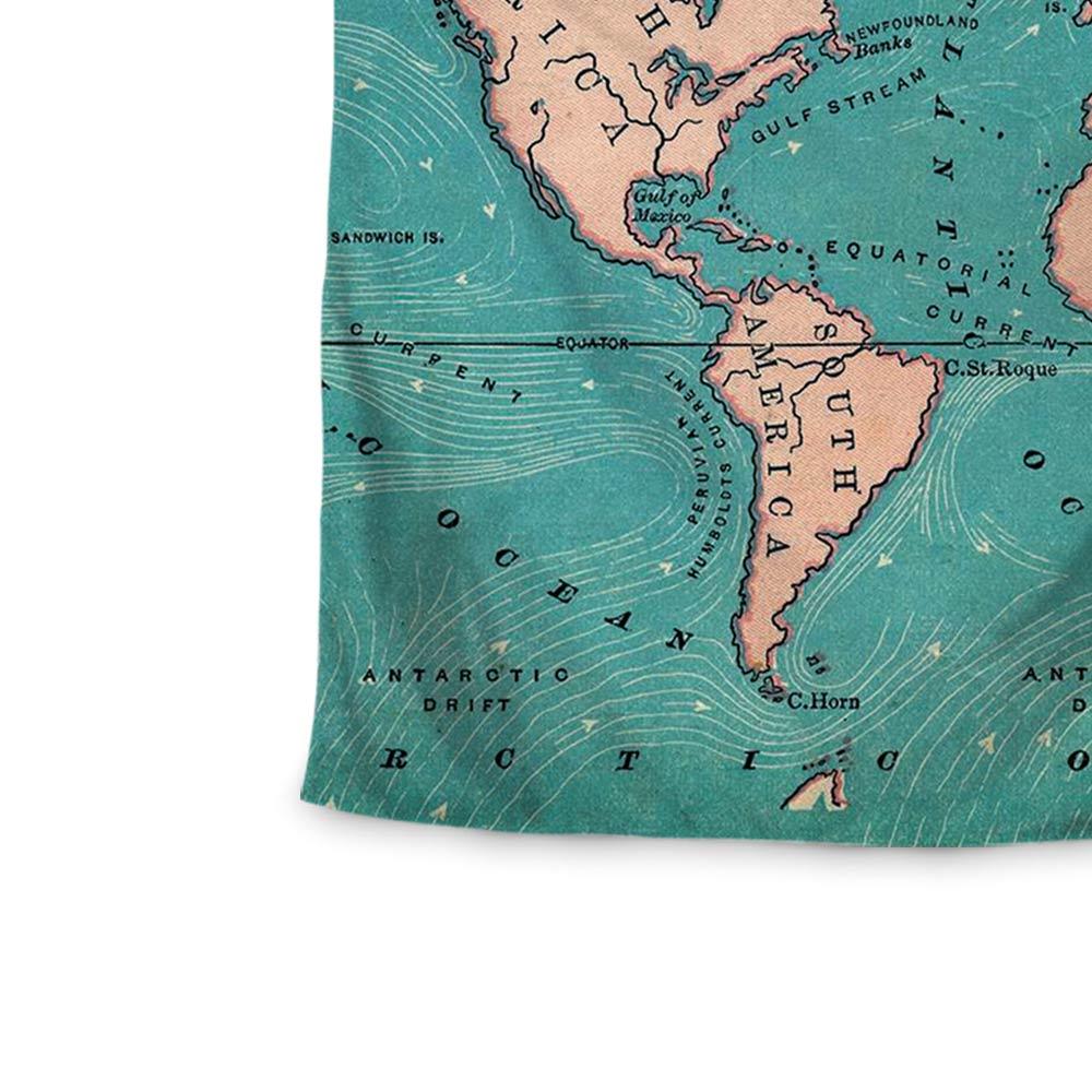 World Map Indian Tapestry Hippie Wall Hanging Tapestries Boho Bedspread Beach Towel Yoga Mat Blanket (4BM)(F63)