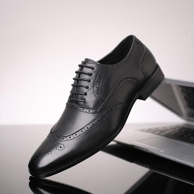 Trending Men's Wingtip Lace-Up Modern Classic Dress Shoes - Oxfords Shoes (MSF1)(MSF4)