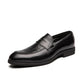 British Italian Men Leather Dress Shoes - Slip-on Purple Green Plus Size 38-48 Gentleman Footwear (MSF3)