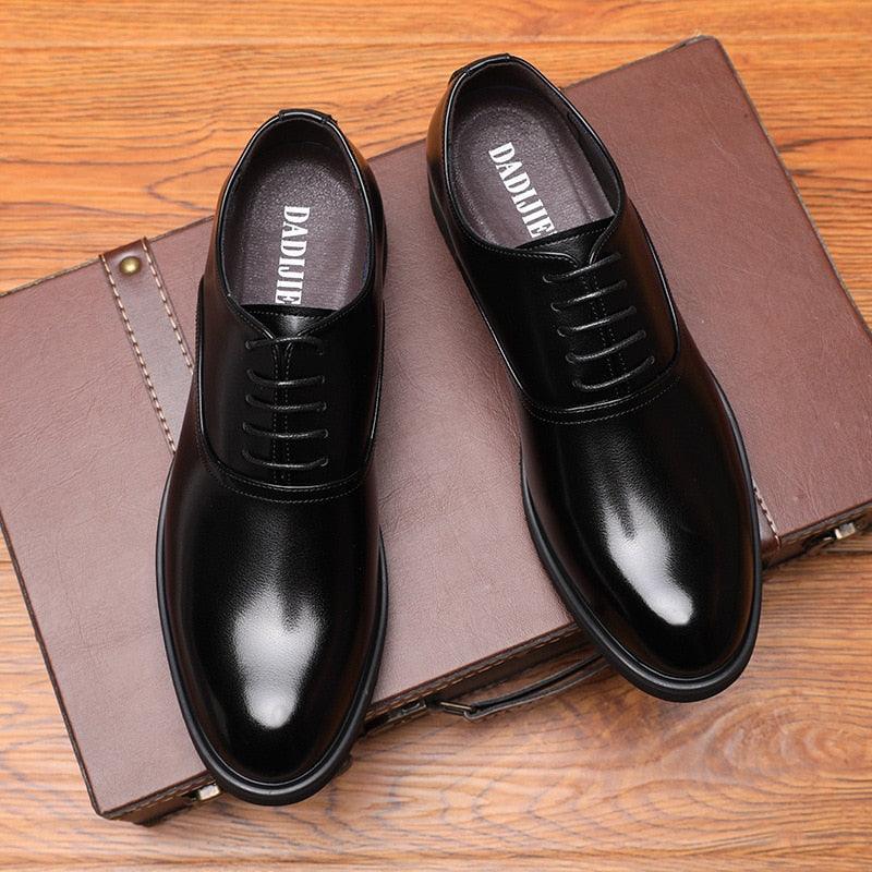 Business Men Derby Shoes - Leather Employee Manager Office Men's Formal Shoes (MSF2)