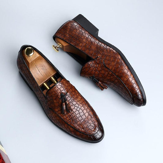 British Dress Oxford Shoes - Men's Spring/Autumn Snake Skin Formal Shoes (MSF3)(F14)