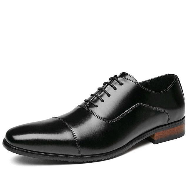 Genuine Leather Men's Shoes - Oxford Elegant Office Dress Shoes (MSF1)(F14)
