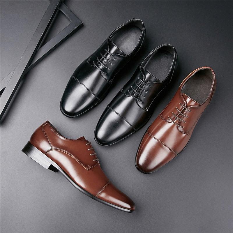 New Classic Business Shoes - Men Oxford British Dress Shoes -Gentleman Professional (D14)(MSF1)(MSC4)