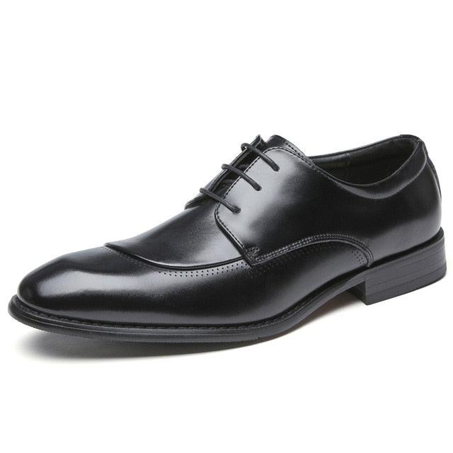 New Oxford Men's Dress Shoes - Cow Split Leather Super Quality Lace-up Business Shoes (MSF1)(MSF2)