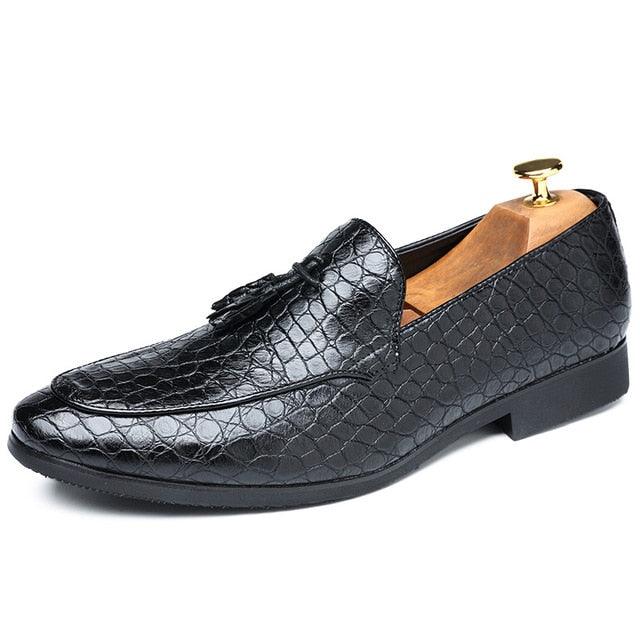 Men Fashion Shoes - Tassel Vintage Snake Skin Dress Oxford Shoes (MSF3)