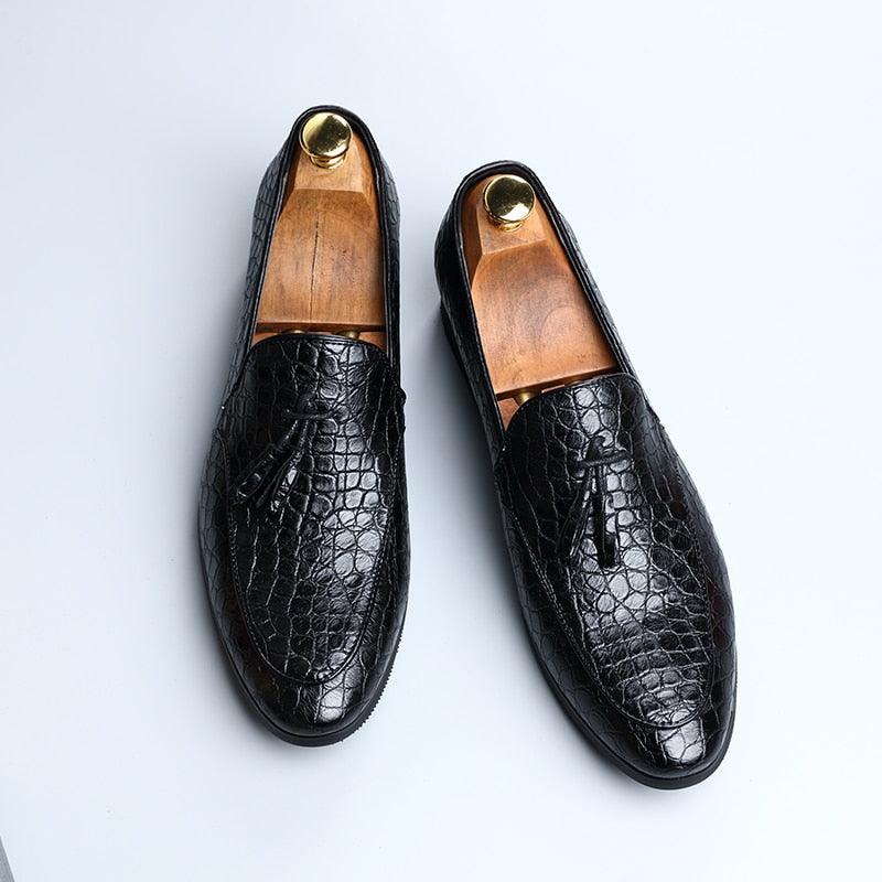 Men Fashion Shoes - Tassel Vintage Snake Skin Dress Oxford Shoes (MSF3)