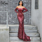 Gorgeous Long Sleeve Strapless Backless Dresses - Elegant Evening Reflective party Dress (D18)(WSO4)(WSO3)(BCD1)