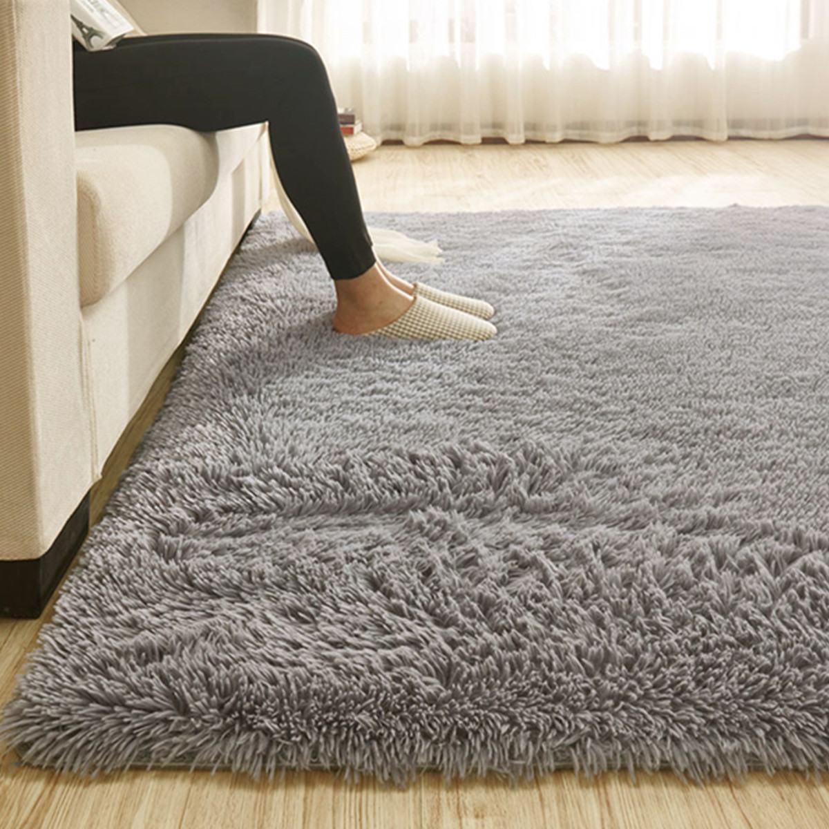 Modern Home Shaggy Floor Rug Carpet Tie Dyeing Plush Floor Fluffy Mats Kids Room Area Rug Living Room (RU2)(1U68)(F68)