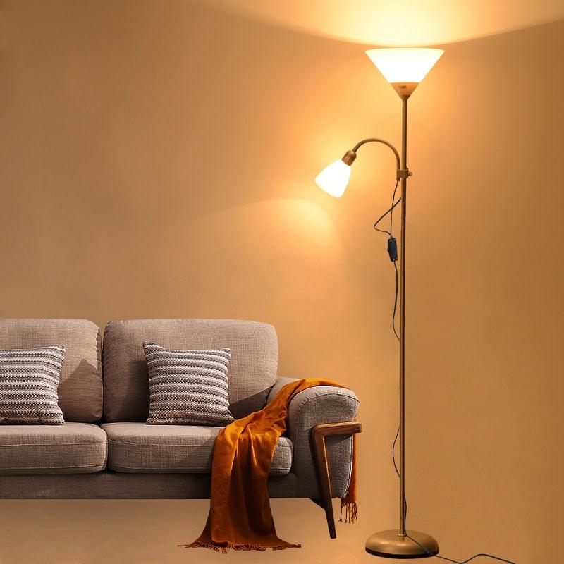 Modern nordic design 2 lights night Floor Lamp stand Living Room adjustable E27 LED AC 110V 220V (D58)(LL1)(LL6)