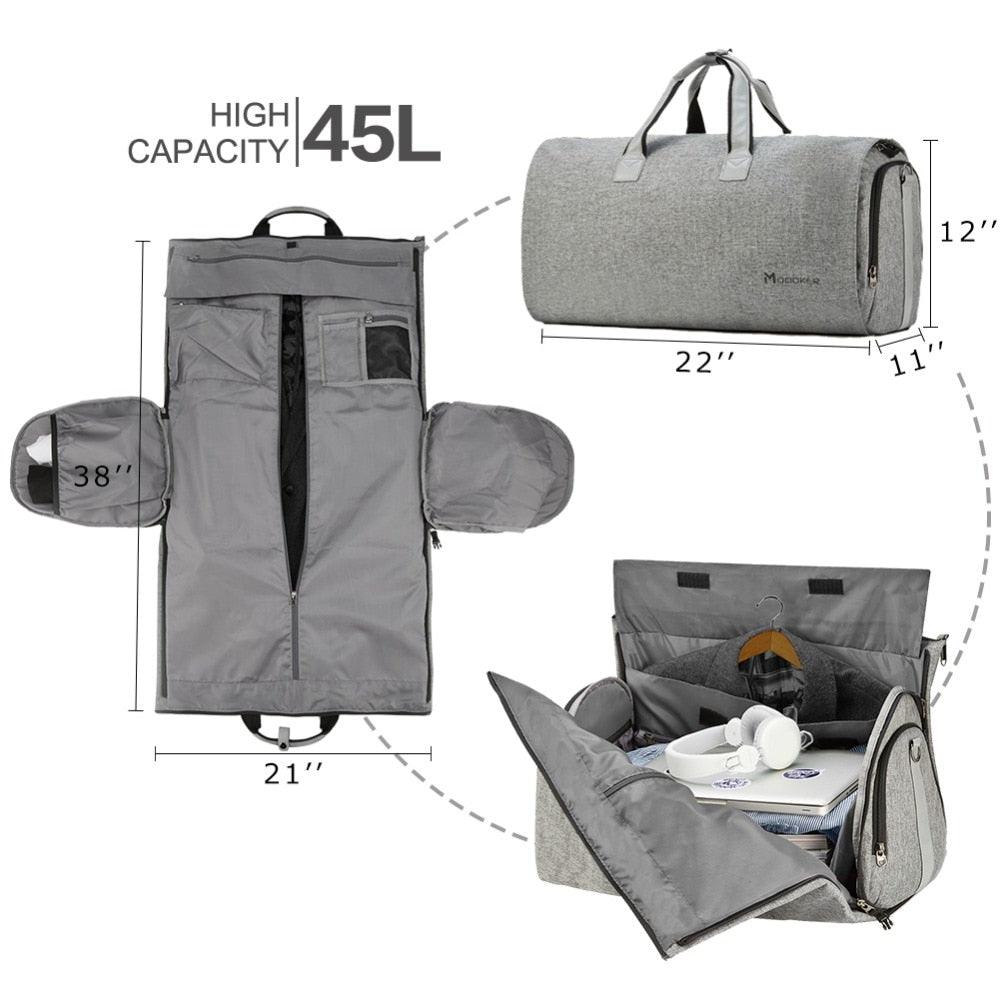 Great Travel Bag With Shoulder Strap Duffel Bag - Carry on Hanging Suitcase Clothing Business Bags (1U78)(LT3)
