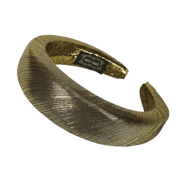 Great Female Bezel Head Silk Padded Headband - Women Solid Thick Hair Hoop Hairband (8WH1)(F88)