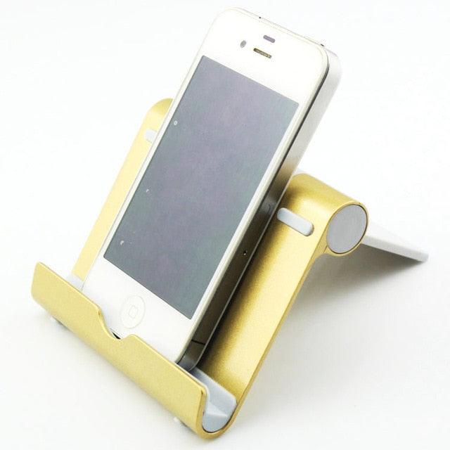 Multi-Angle Aluminum Holder Stand for iPad or iPhone XS Max 8 X 7 Foldable Stand for Samsung Galaxy S9 S8 Tablet Stand (TLC2)(F47)