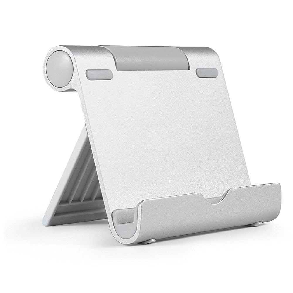 Multi-Angle Aluminum Holder Stand for iPad or iPhone XS Max 8 X 7 Foldable Stand for Samsung Galaxy S9 S8 Tablet Stand (TLC2)(F47)