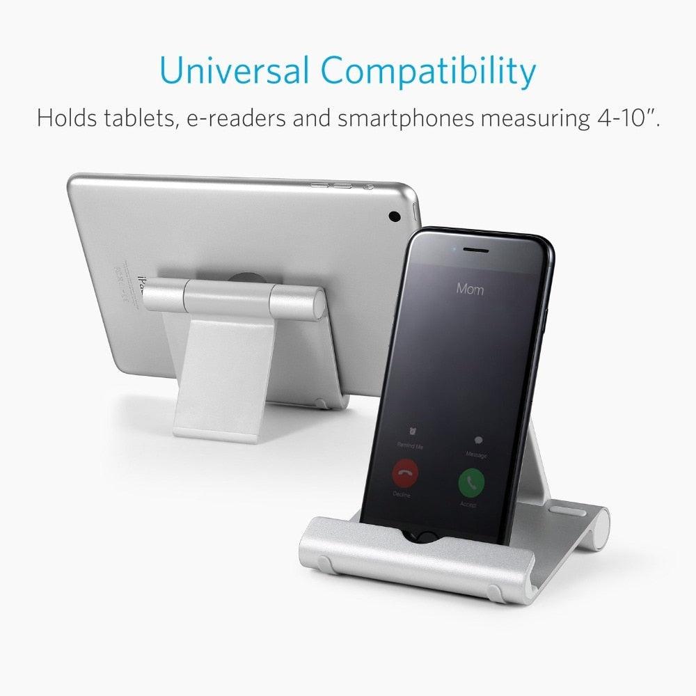 Multi-Angle Aluminum Holder Stand for iPad or iPhone XS Max 8 X 7 Foldable Stand for Samsung Galaxy S9 S8 Tablet Stand (TLC2)(F47)