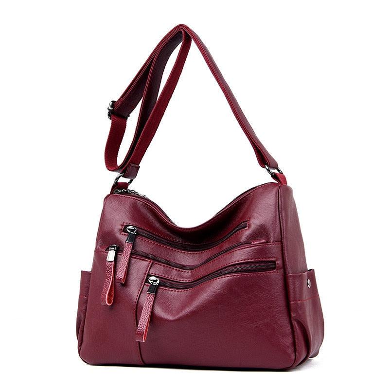 Multi-pocket Female Shoulder Bags - Designer Good Quality Leather Crossbody Bag (WH4)(WH2)(F43)