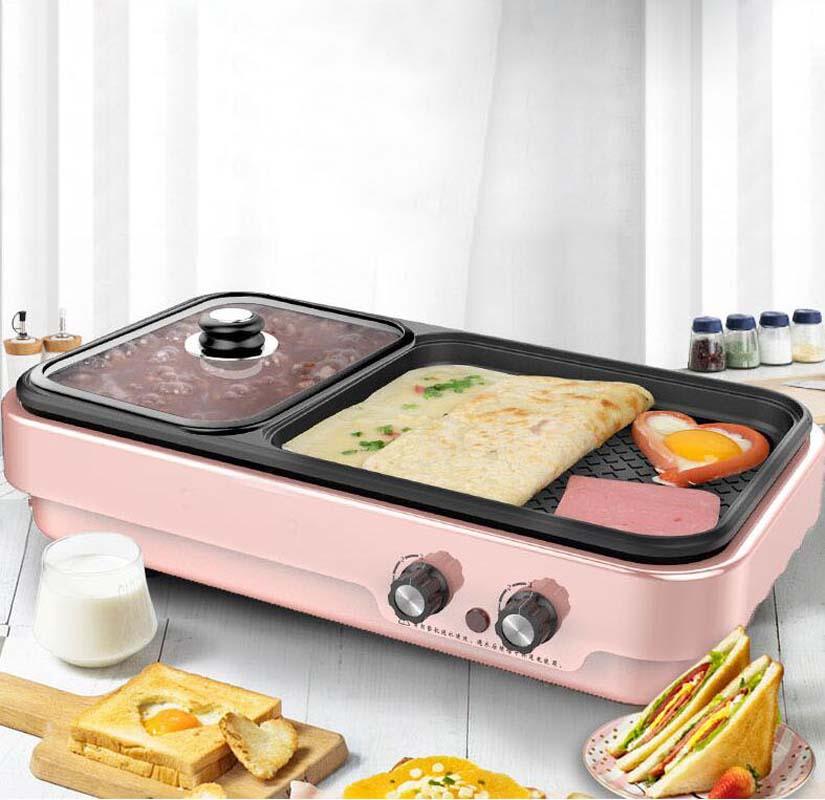 Multifunction Baking Pot Barbecue Machine - Electric Hot Pot Grill Household Smoke Free - Not Sticky Indoor (2H1)(H6)(1U59)