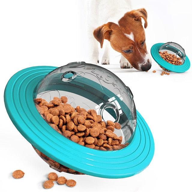 2 In 1 Interactive Dog Treat Ball -Fly Disc Toy Iq Treat Training Bite Resistant Pet Tumbler Toy (D73)(3W3)(1W3)(6W2)