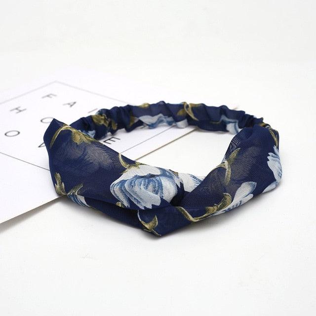 NEW 67 Style Women's Headband Print Floral Cross Knot - Elastic Hair Band (8WH1)1