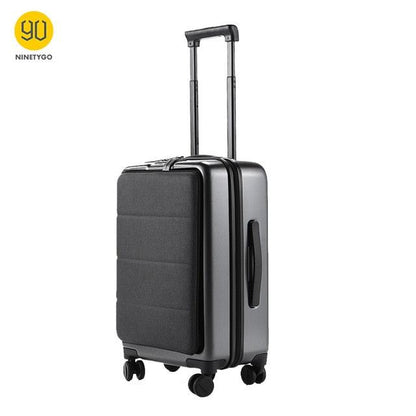 Great Carry On Luggage - Spinner Wheels 20 Inch Hardshell Compliant Suitcase - Front Pocket Lock Cover (LT1)(F78)