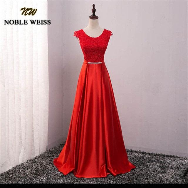 Trending Long Floor Length Dresses - Lace Evening Dress - With Bowknot Belt (WSO3)(WSO5)(WSO4)(F18)