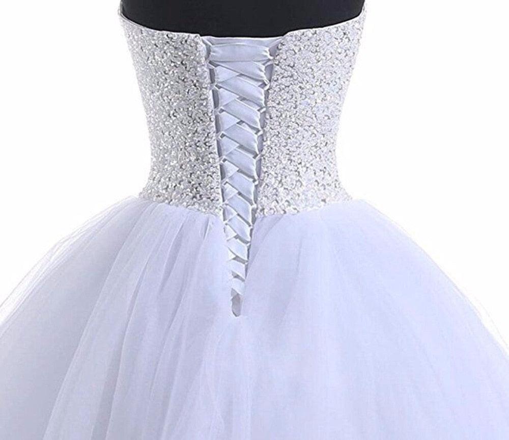 Gorgeous Princess Marriage Ball Gown - White/Ivory Wedding Dresses - Luxury Bride Dress (WSO1)