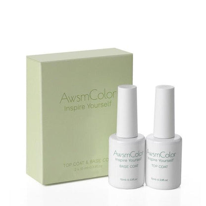 Nail Polish, Gel Nail Polish Set Soak Off Baby Pink White Glitters Nail Polish Kit 6 Colors 8ml UV LED Nail Art Gels (N1)(1U85)