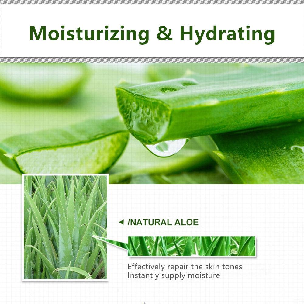 Natural Aloe Vera Gel Aloe Essence Anti Wrinkle Face Moisturizer Acne Treatment Moisturizing Gel Skin Care (M1)(1U86)