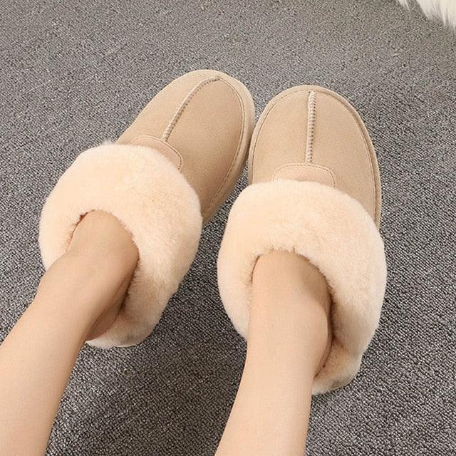 Amazing Natural Sheepskin Fur Slippers - Fashion Winter Slippers (SS4)(SS2)