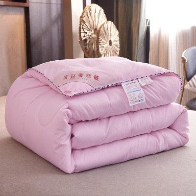 Natural Silk Quilt / Mulberry Silk Quilt for Summer and Winter King Queen Twin Size Bedding (9BM)(8BM)(F63)
